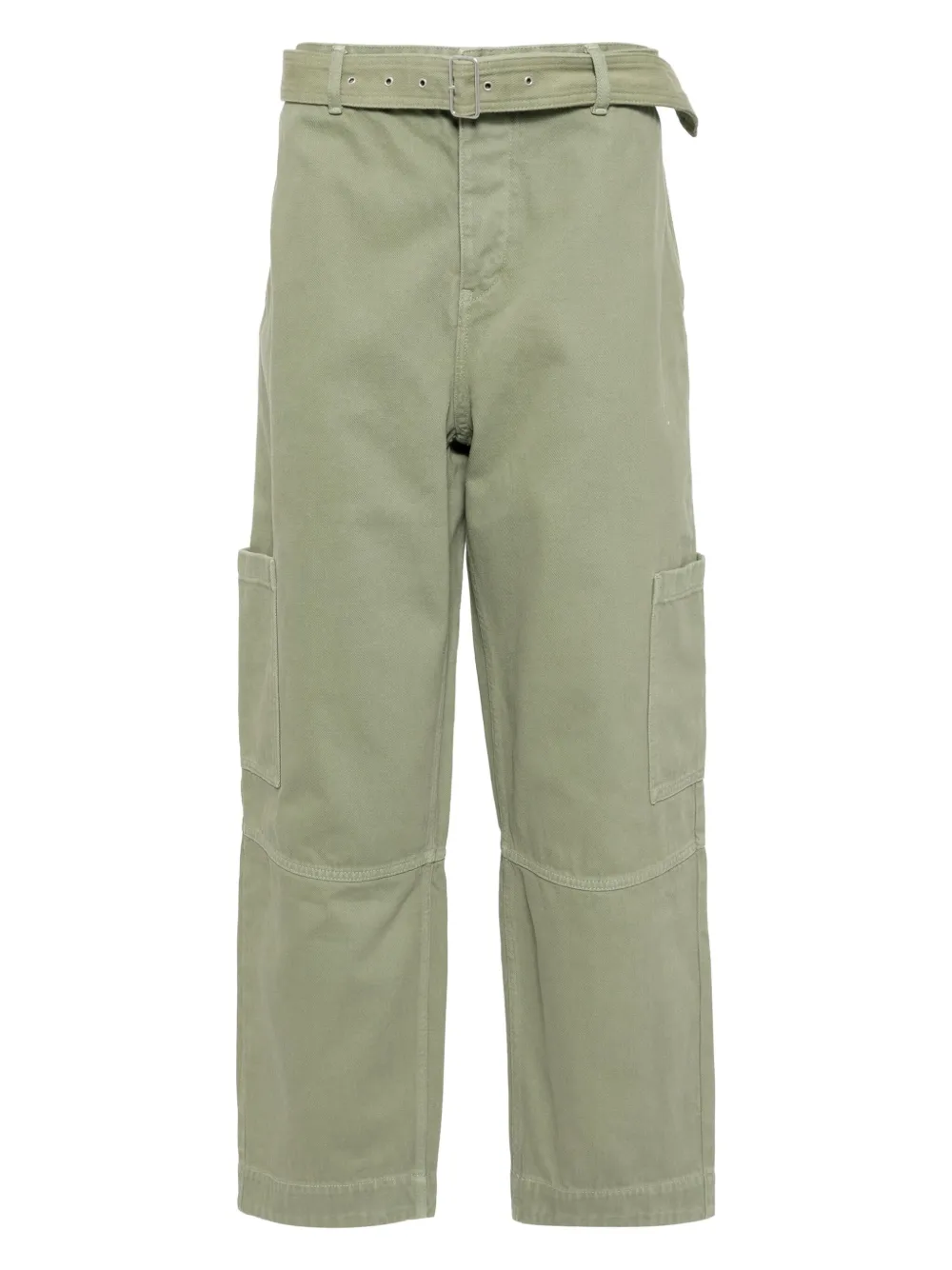 Maison Kitsuné Cargo broek met ceintuur Groen