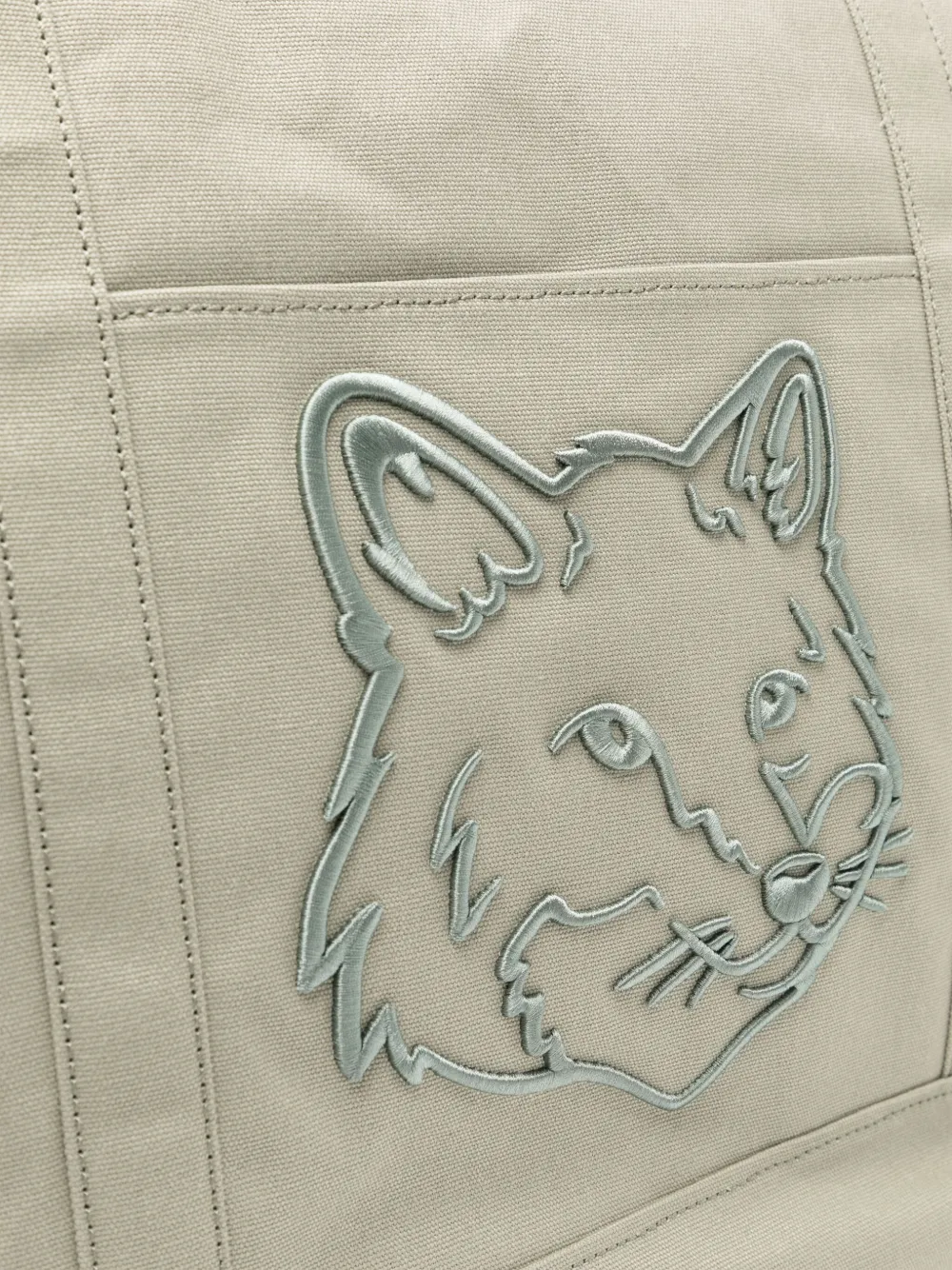 MAISON KITSUNÉ LARGE FOX HEAD TOTE BAG