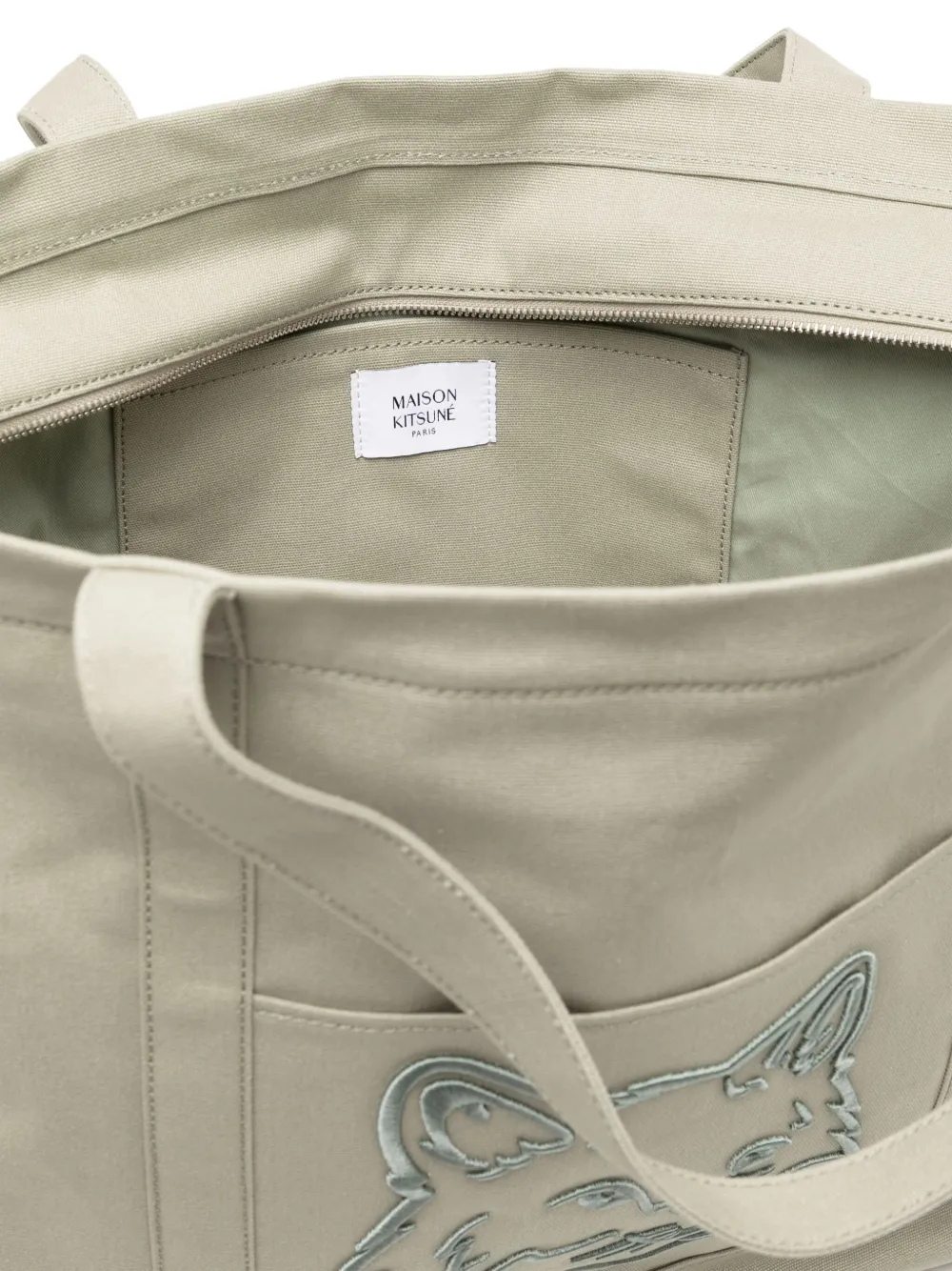 MAISON KITSUNÉ LARGE FOX HEAD TOTE BAG