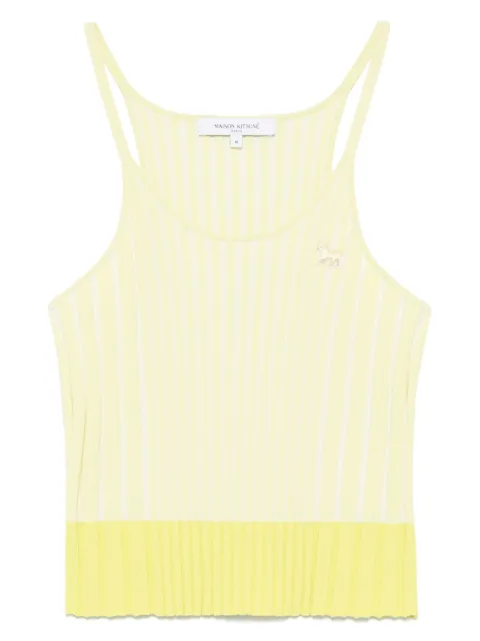 Maison Kitsuné baby fox-patch ribbed tank top