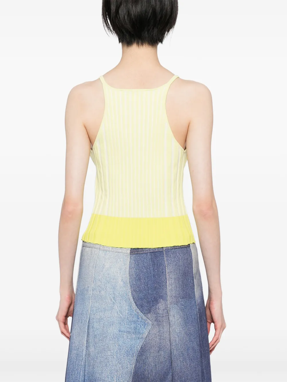 MAISON KITSUNÉ BABY FOX-PATCH RIBBED TANK TOP