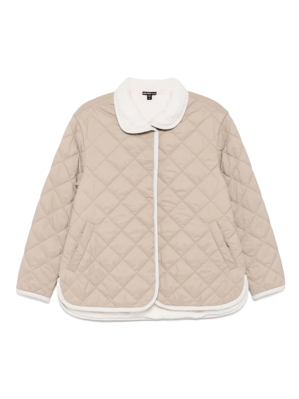 James Perse sherpa lined insulated snap front jacket | neutro | Image 1