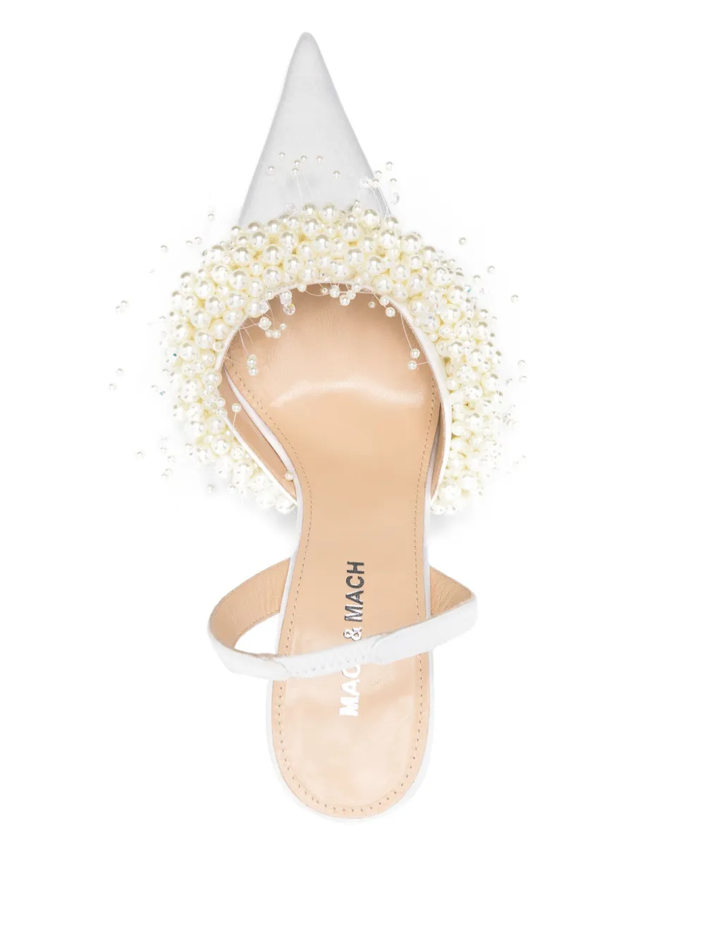 MACH 
MACH 80mm embellished pumps White