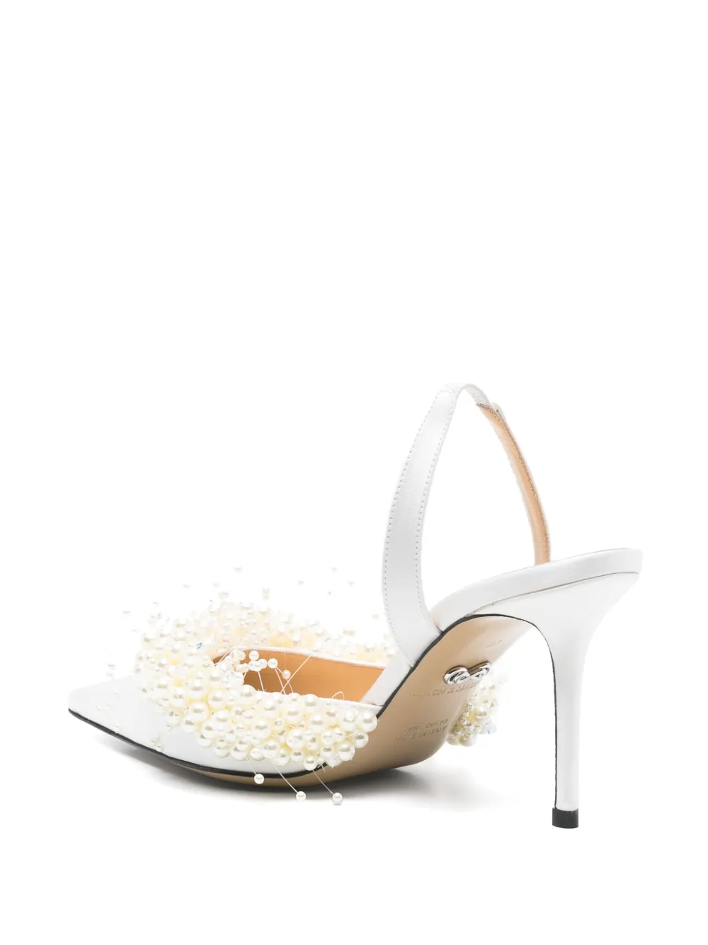 MACH 
MACH 80mm embellished pumps White