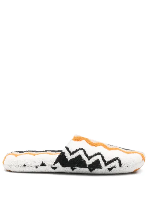 Missoni Home slippers entretejidos en zigzag