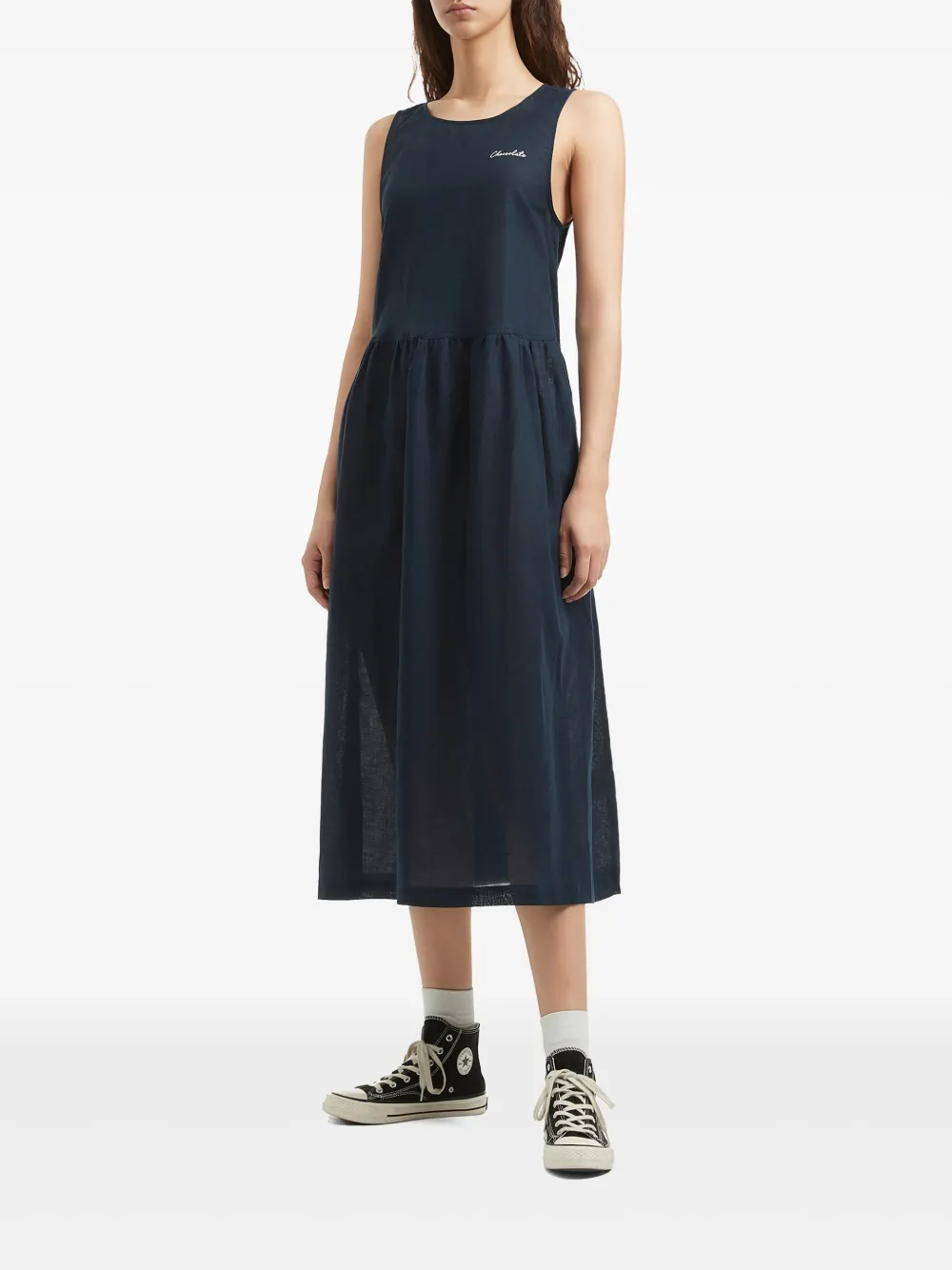 CHOCOOLATE Jurk van katoenblend Blauw