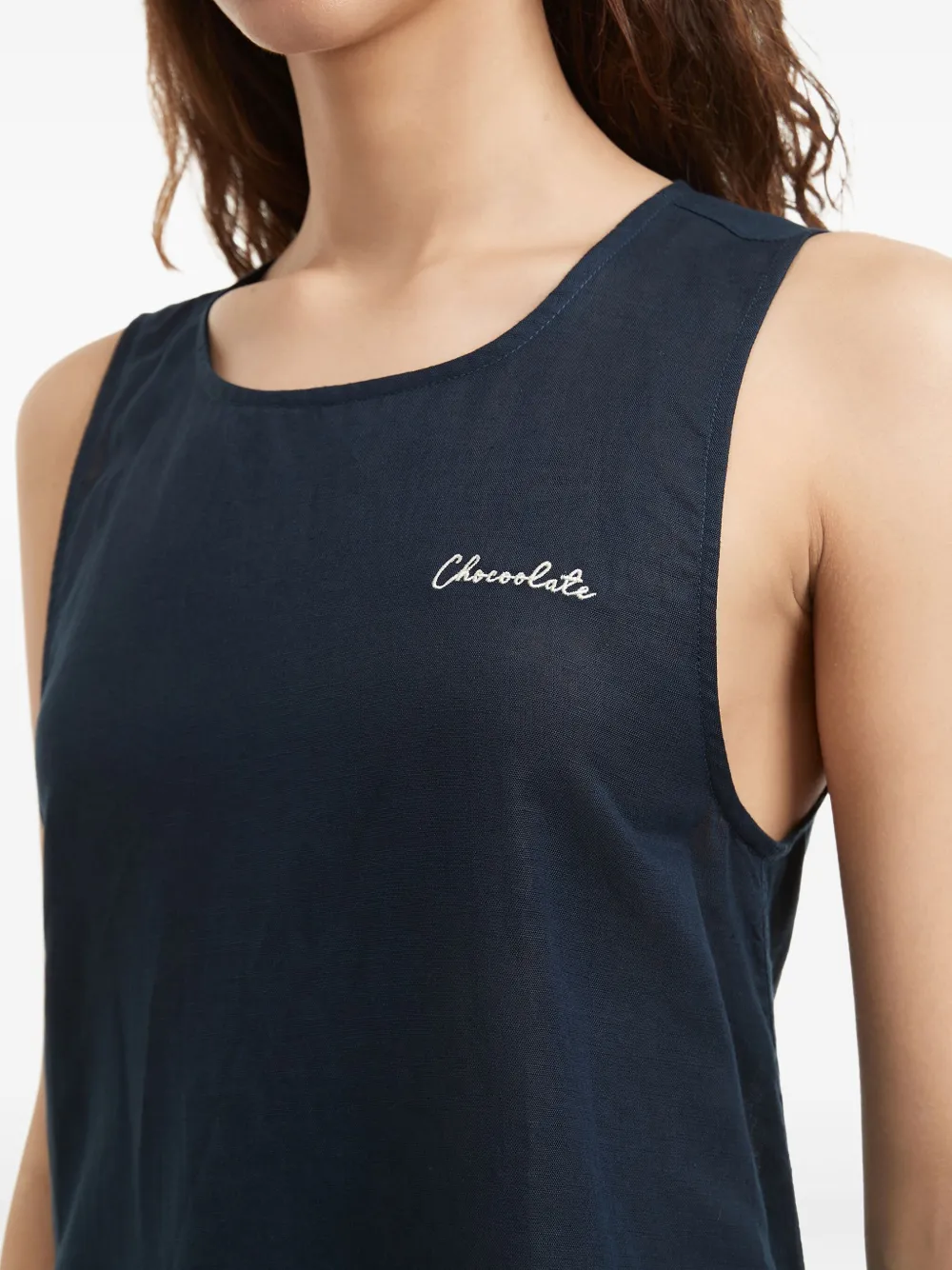 CHOCOOLATE Jurk van katoenblend Blauw