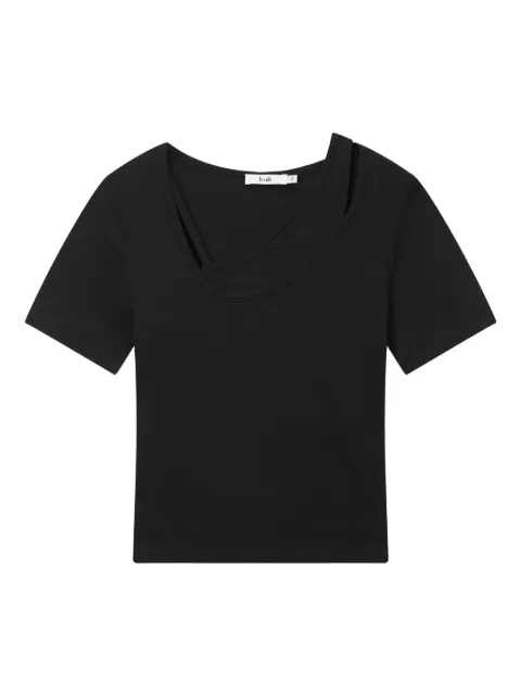 b+ab asymmetric-neckline T-shirt