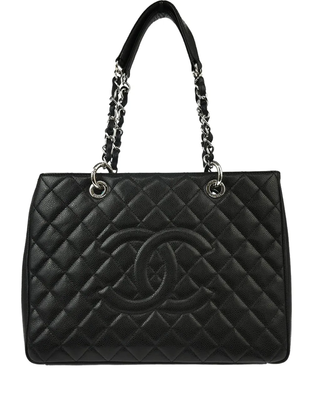 CHANEL Pre-Owned 2014 グランド ショッピング トートバッグ - ブラック CHANEL Pre-Owned 2014 グランド ショッピング トートバッグ - ブラック