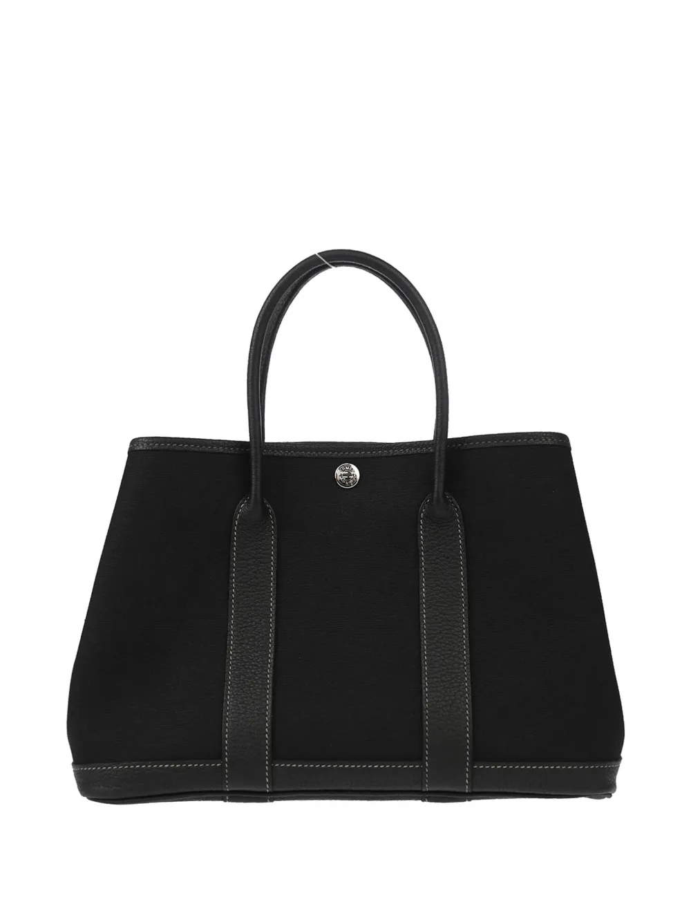 HERMES エルメス ガーデンパーティPM 黒 ブラック シルバー金具