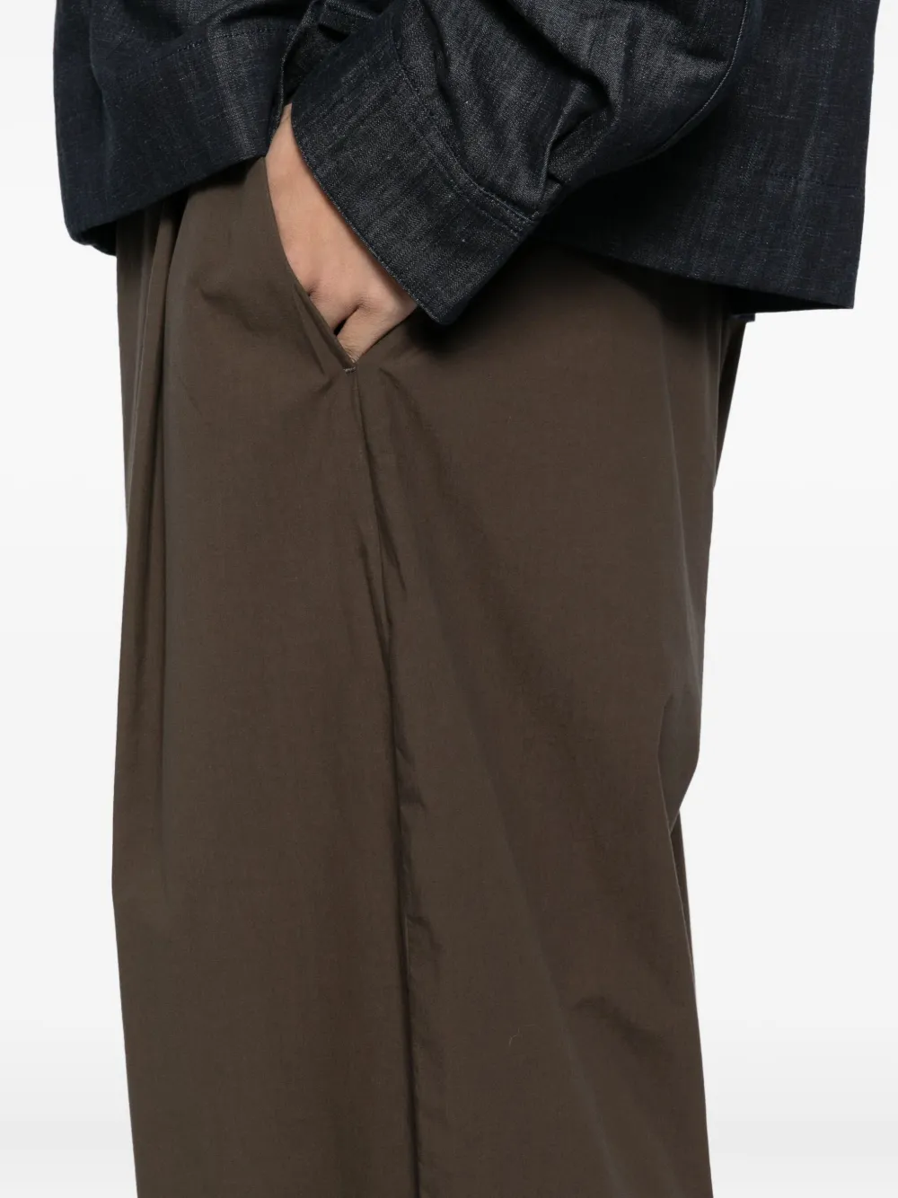 Studio Nicholson Line broek met wijde pijpen Bruin