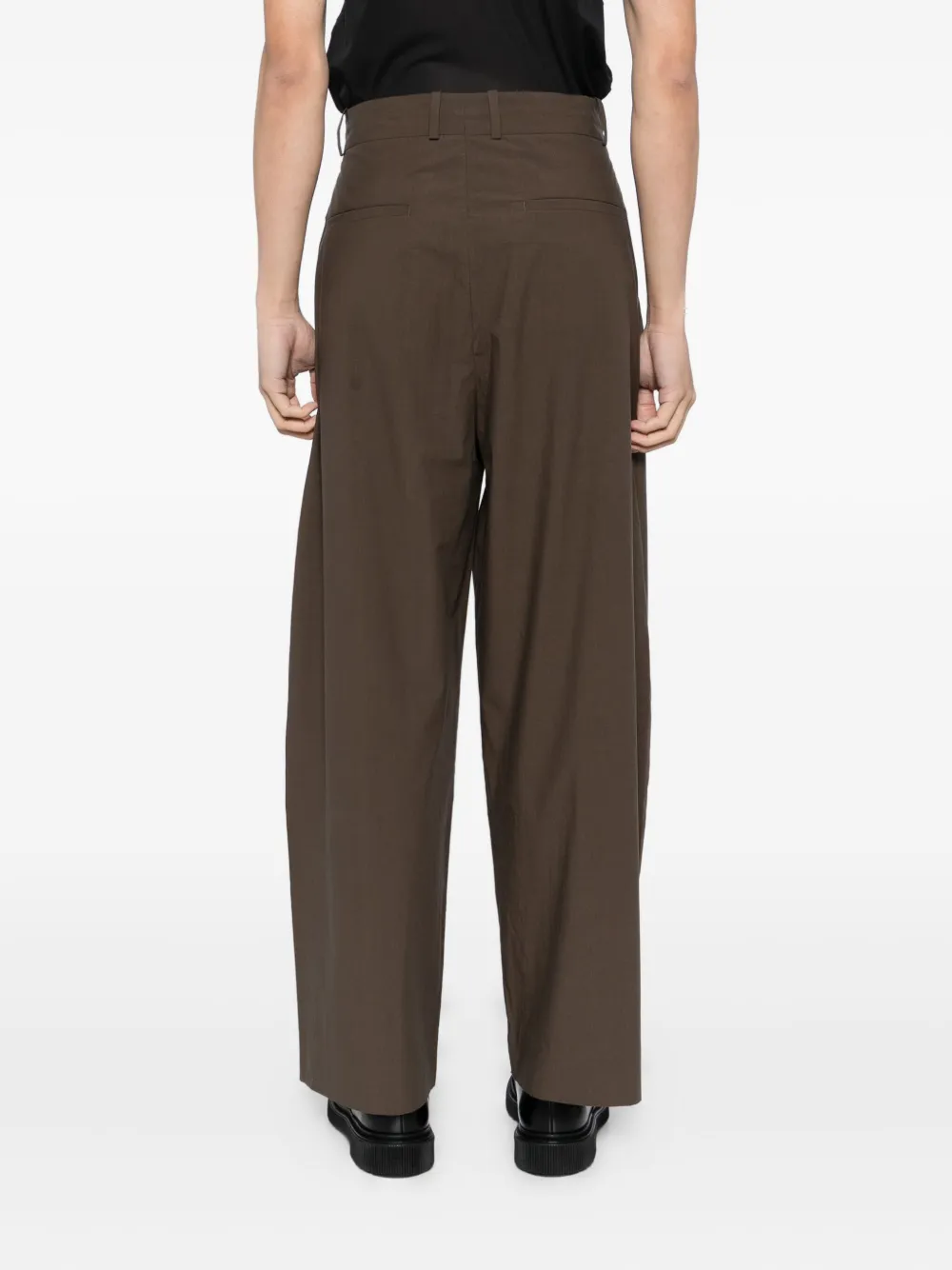 Studio Nicholson Line broek met wijde pijpen Bruin