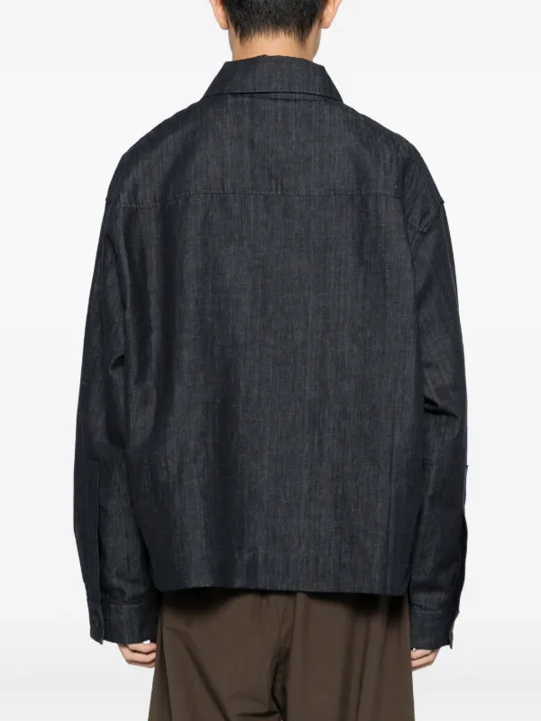ジャケット・アウター STUDIO NICHOLSON MARQUE JACKET Studio Nicholson Leather Jacket | Black | FARFETCH
