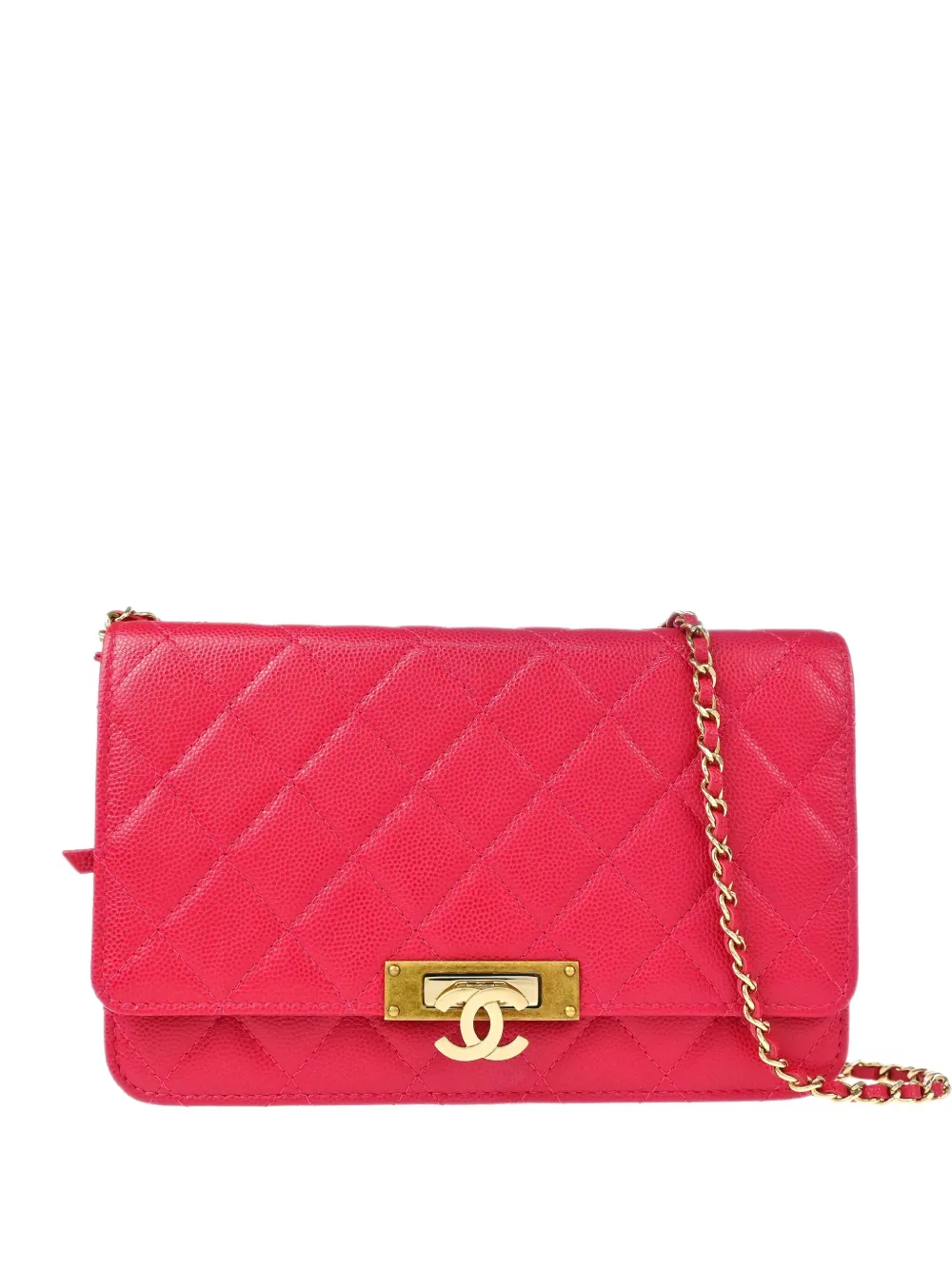CHANEL Pre-Owned 2016 キャビア ショルダーバッグ - ピンク CHANEL Pre-Owned 2016 キャビア ショルダーバッグ - ピンク