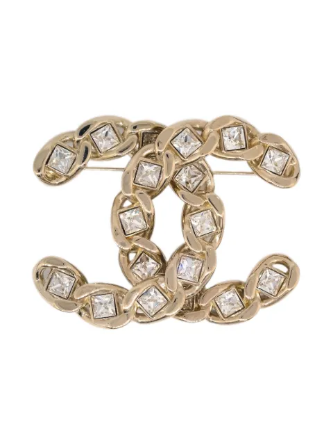 CHANEL Pre-Owned broche con logo CC 2019