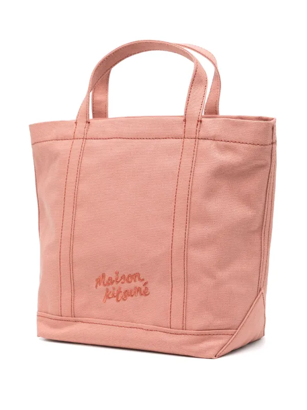 Maison Kitsuné Small Fox Head Tote Bag | Pink | FARFETCH