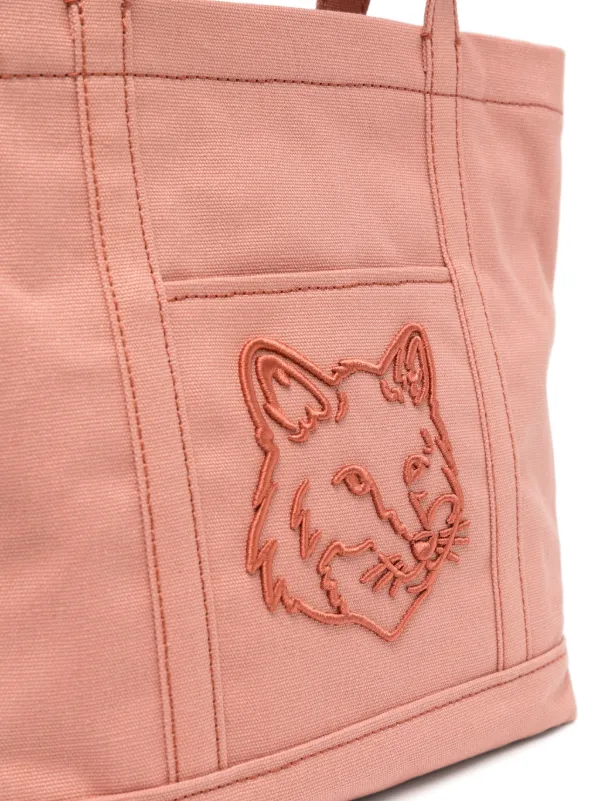 Maison Kitsuné Small Fox Head Tote Bag | Pink | FARFETCH