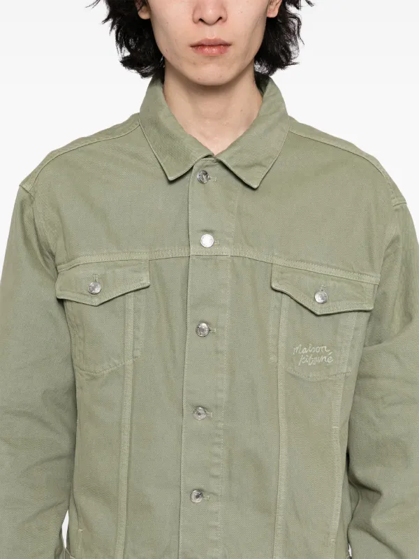 Maison Kitsuné Trucker Jacket | Green | FARFETCH CA
