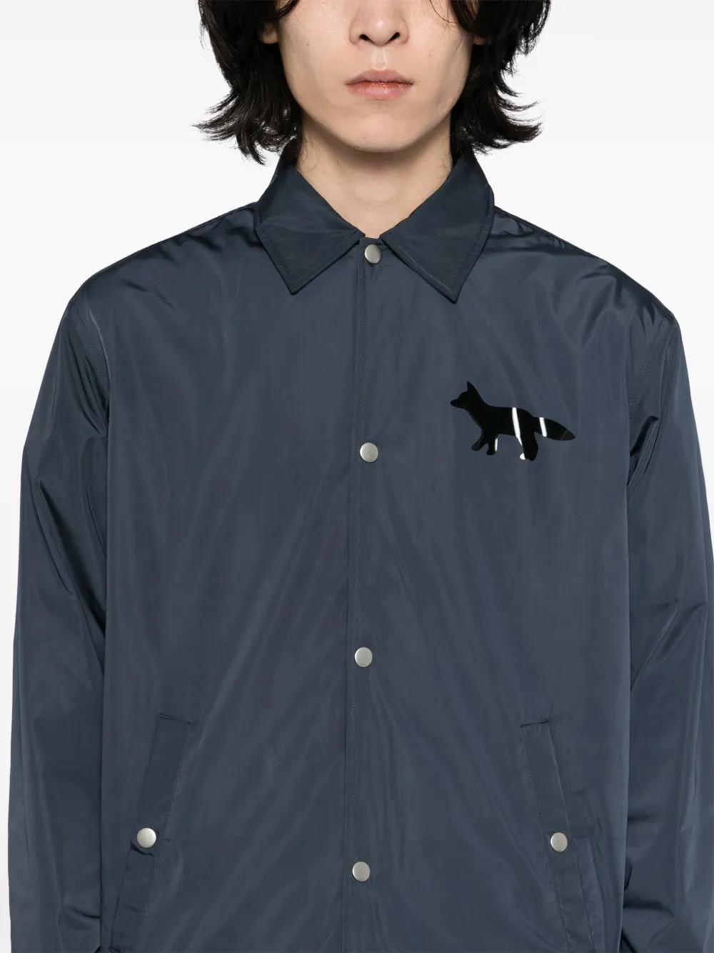 Maison Kitsuné Coach jack Grijs