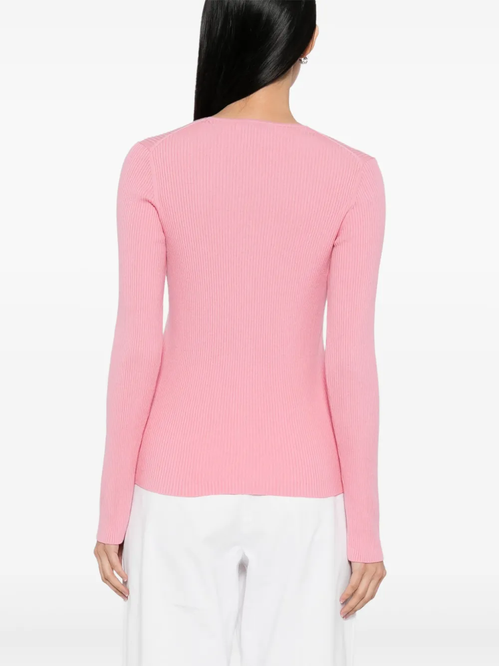 MAISON KITSUNÉ BABY FOX PATCH FINE RIBBED CARDIGAN