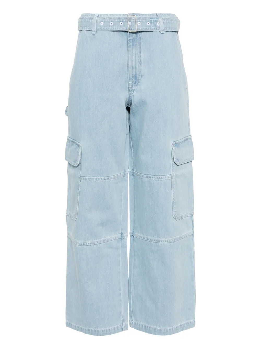 Maison Kitsuné Cargo jeans met ceintuur Blauw