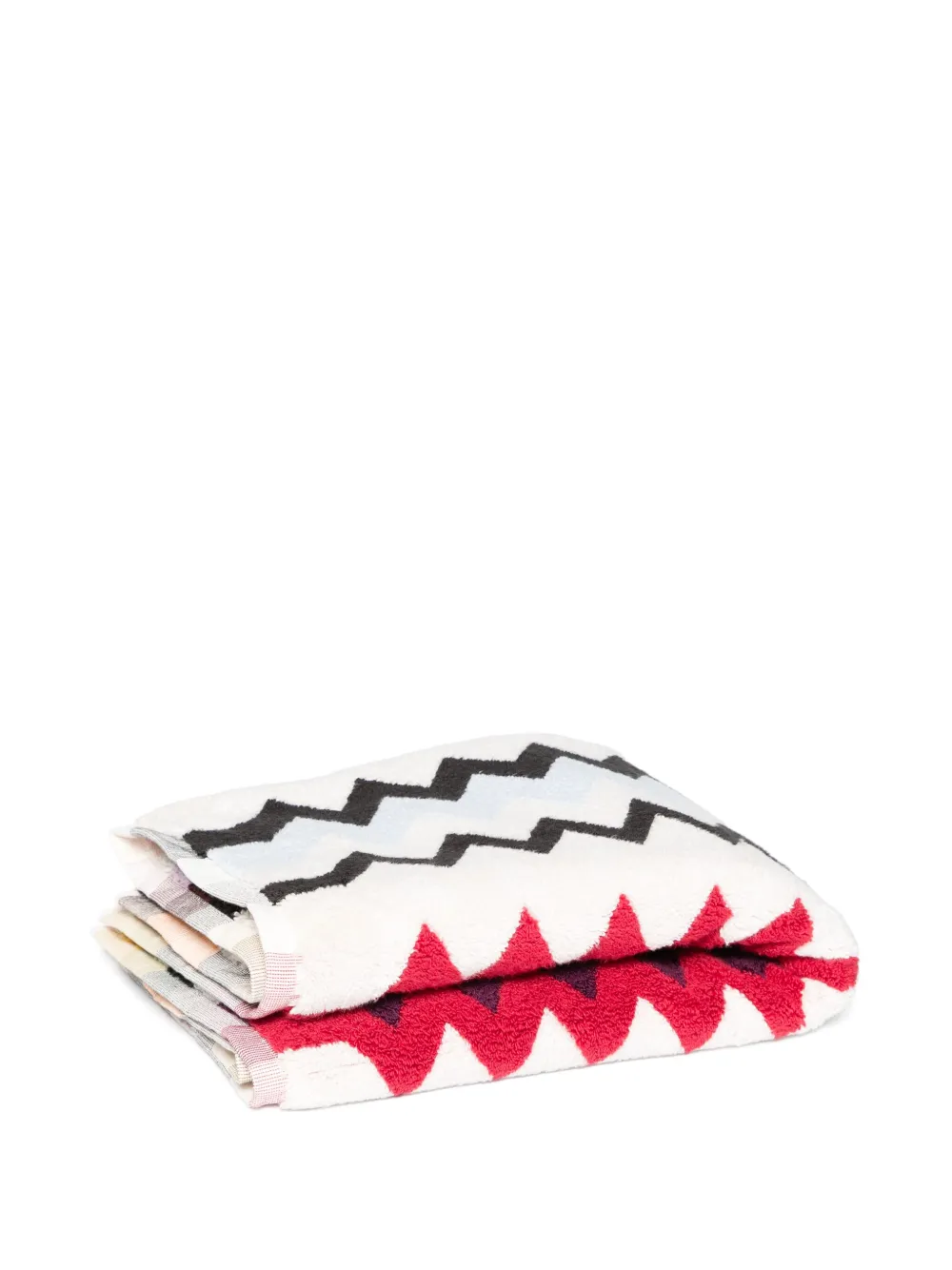 Missoni Home Toalha com padronagem chevron 91cm x 62cm | Branco | Image 1