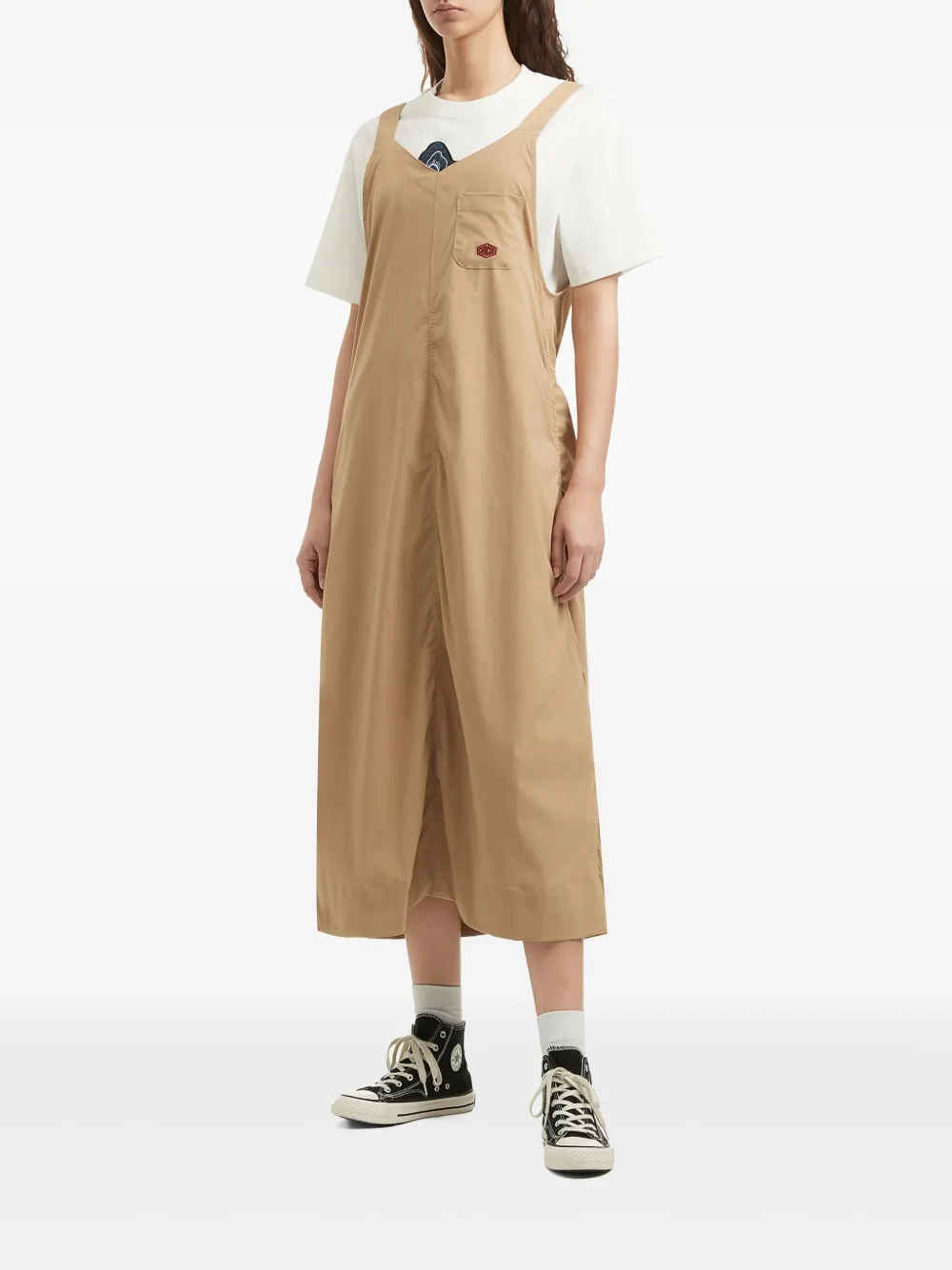 CHOCOOLATE Jurk met trekkoord Beige