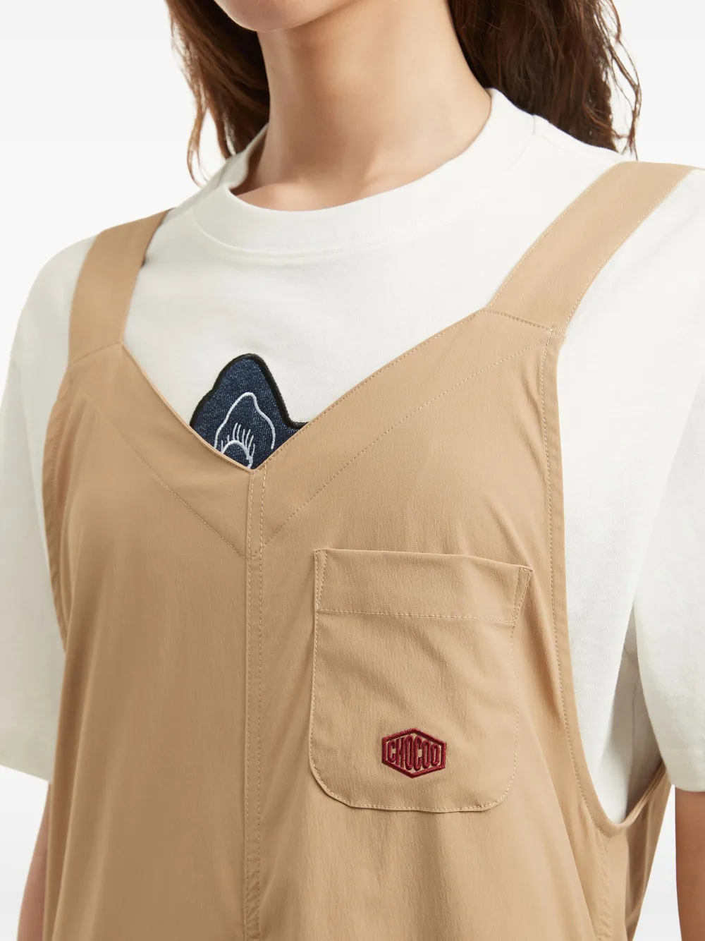 CHOCOOLATE Jurk met trekkoord Beige