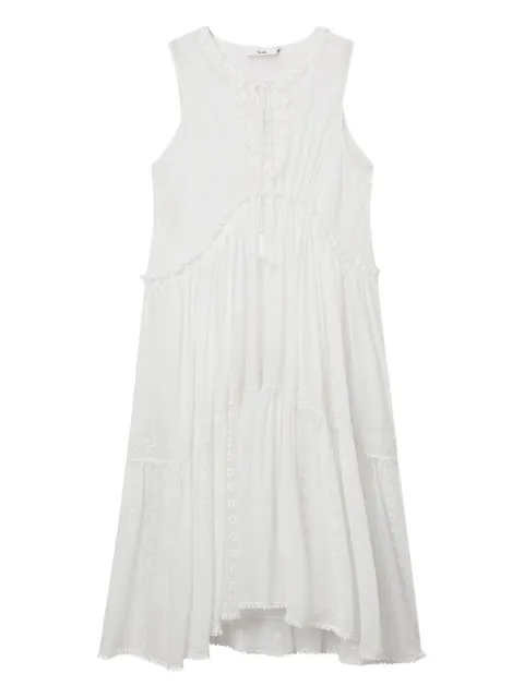 b+ab embroidered-detail midi dress