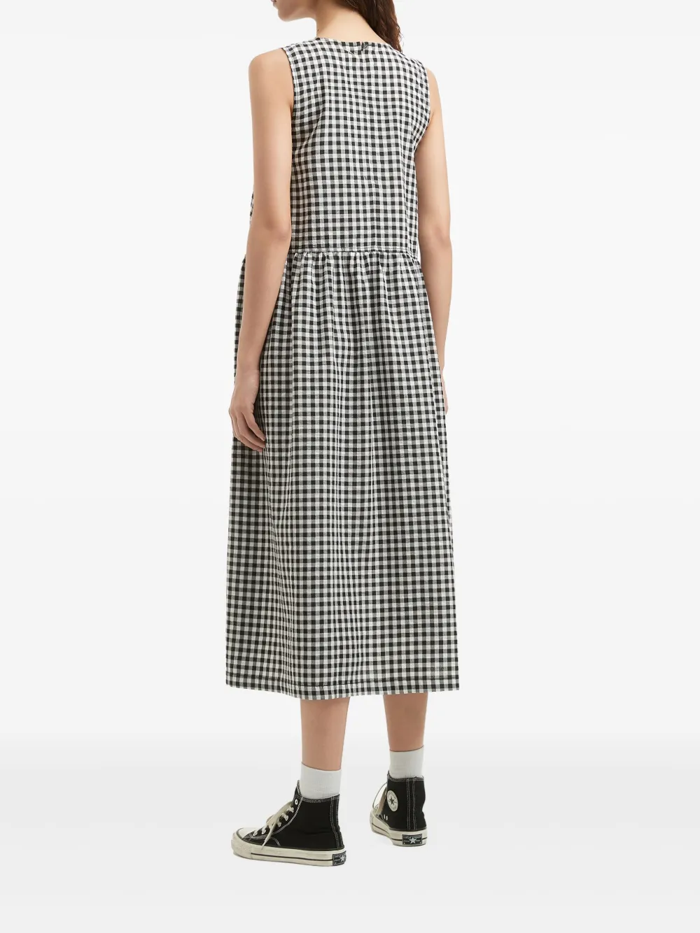 CHOCOOLATE Jurk met gingham ruit Zwart