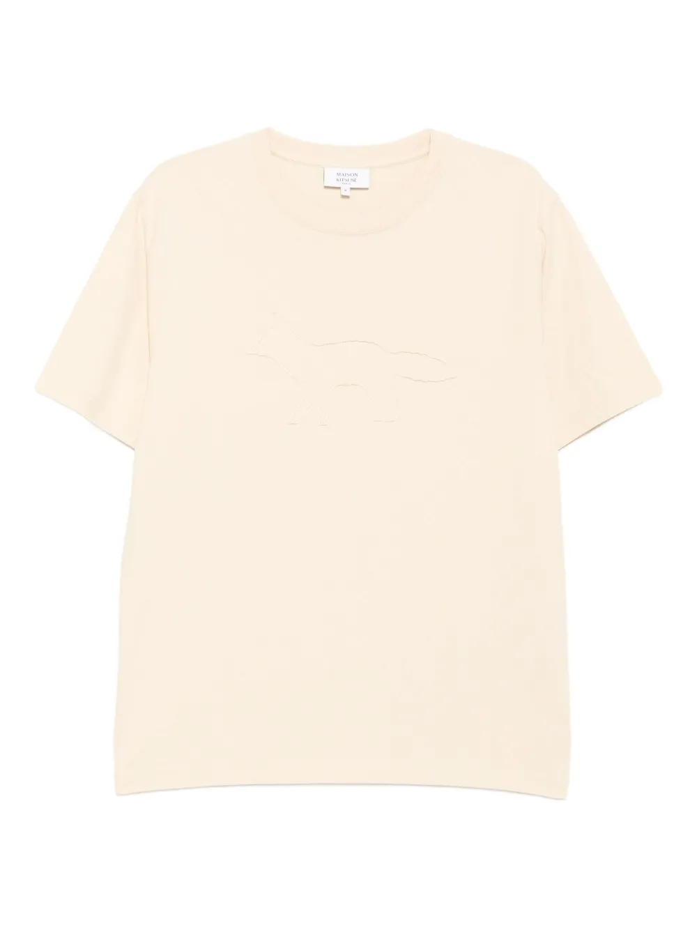 Maison Kitsuné profile fox-patch T-shirt | Neutrals | Image 1
