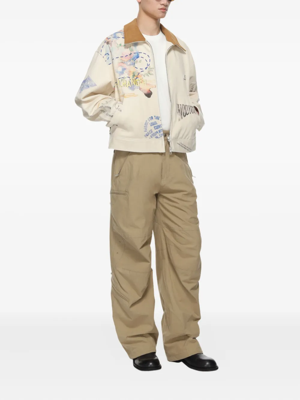 Wooyoungmi Jack met print Beige