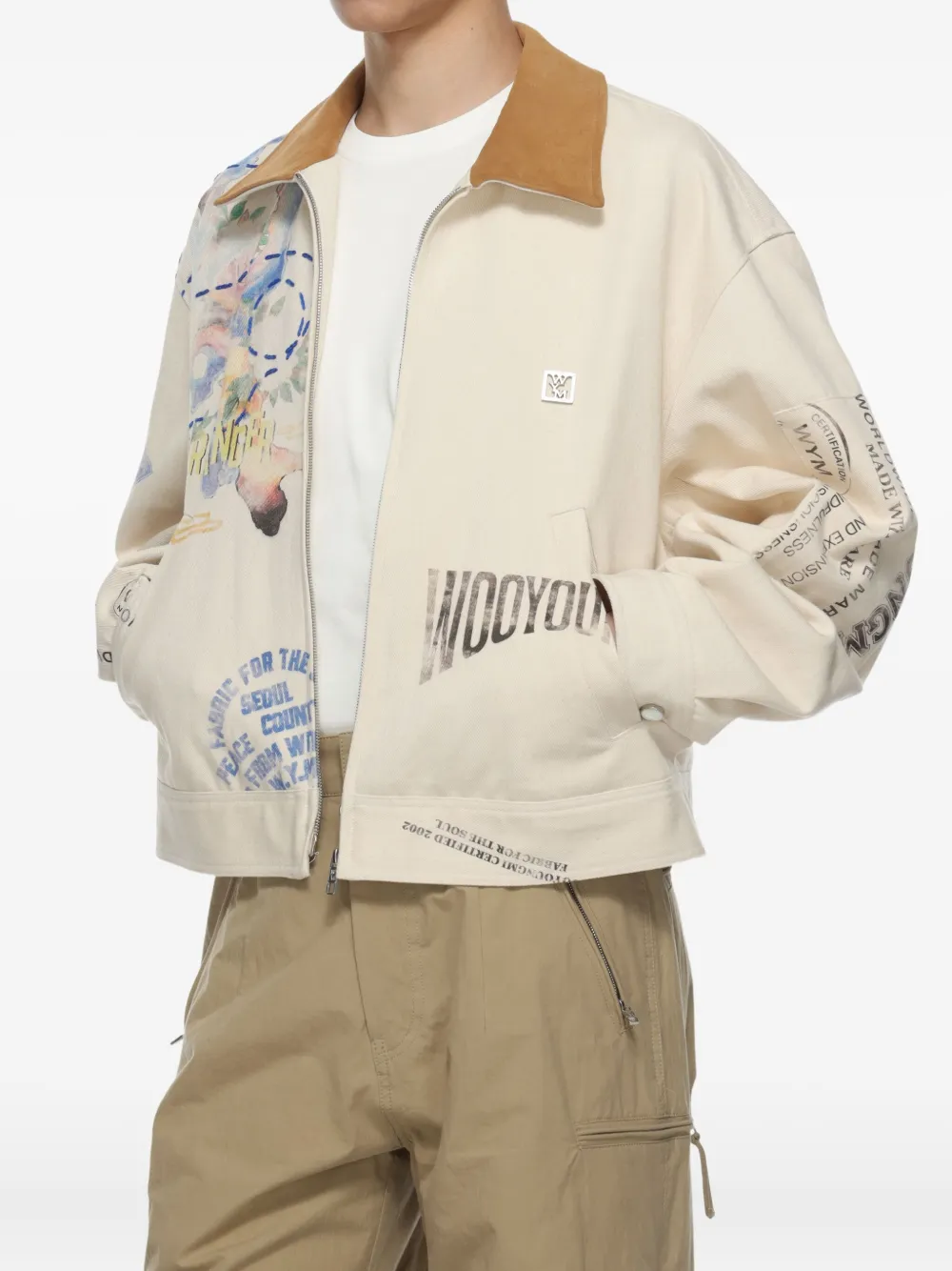 Wooyoungmi Jack met print Beige