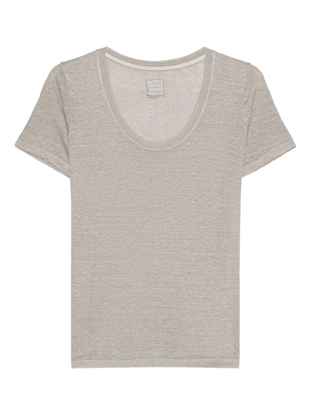 120% Lino playera con cuello redondo | neutro | Image 1