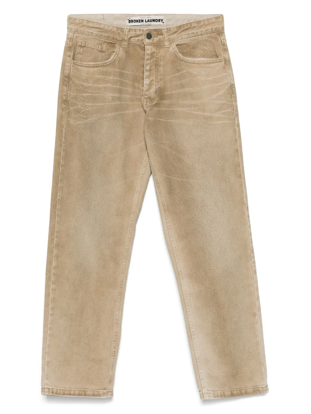 BROKEN LAUNDRY logo-patch jeans | Brown | Image 1