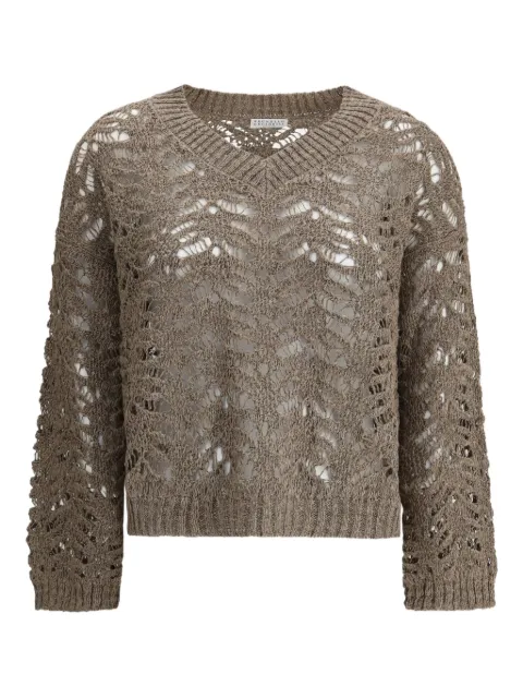 Brunello Cucinelli open-knit jumper 