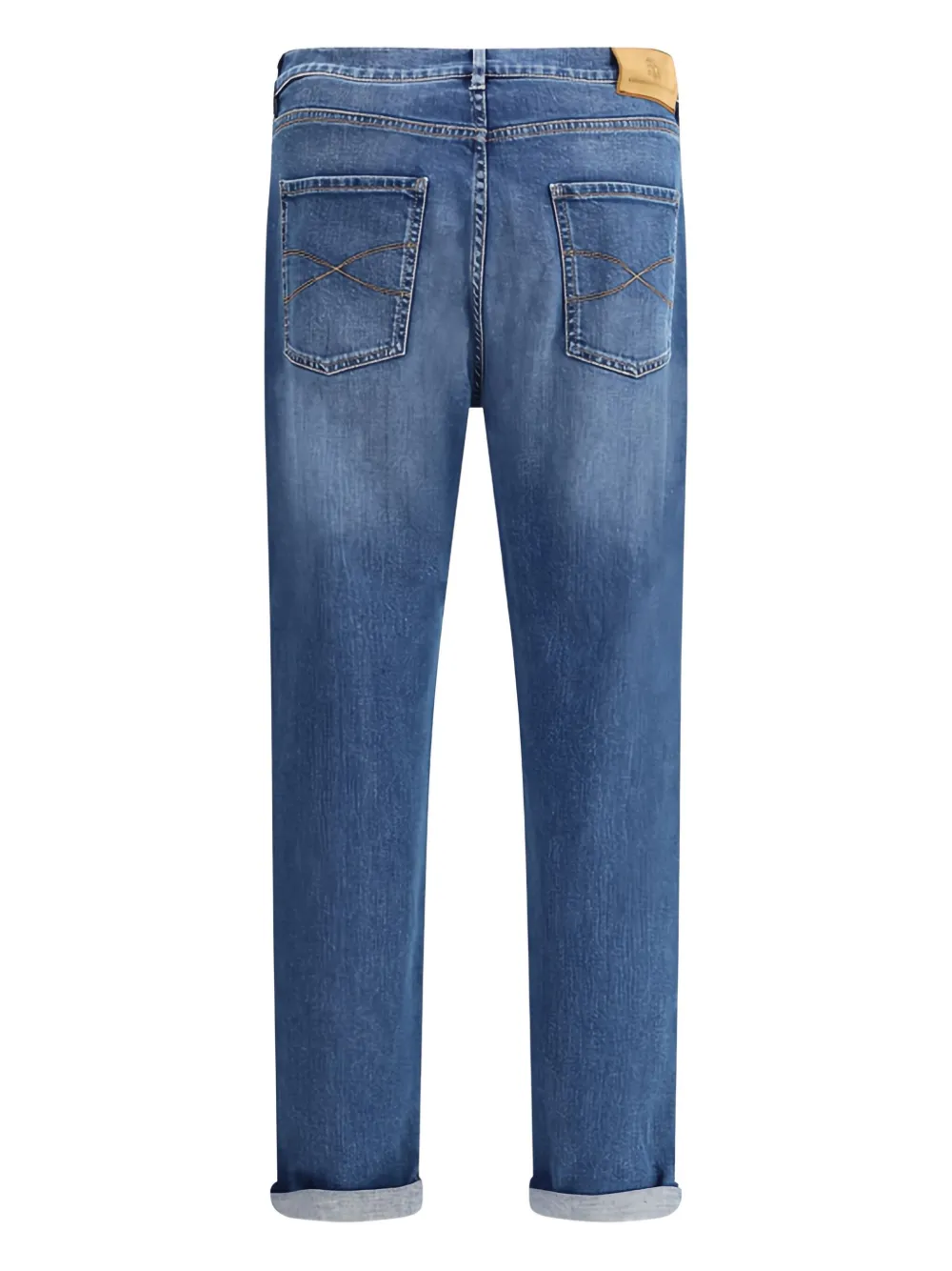 Brunello Cucinelli cotton straight jeans - Blauw