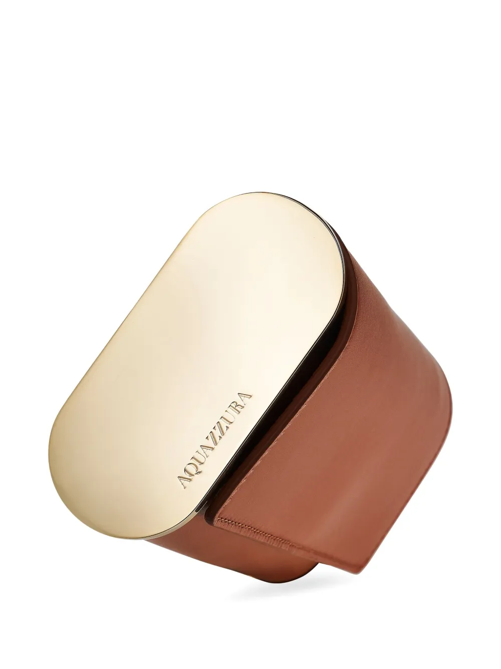 Aquazzura Leren schoudertas met metallic top Bruin