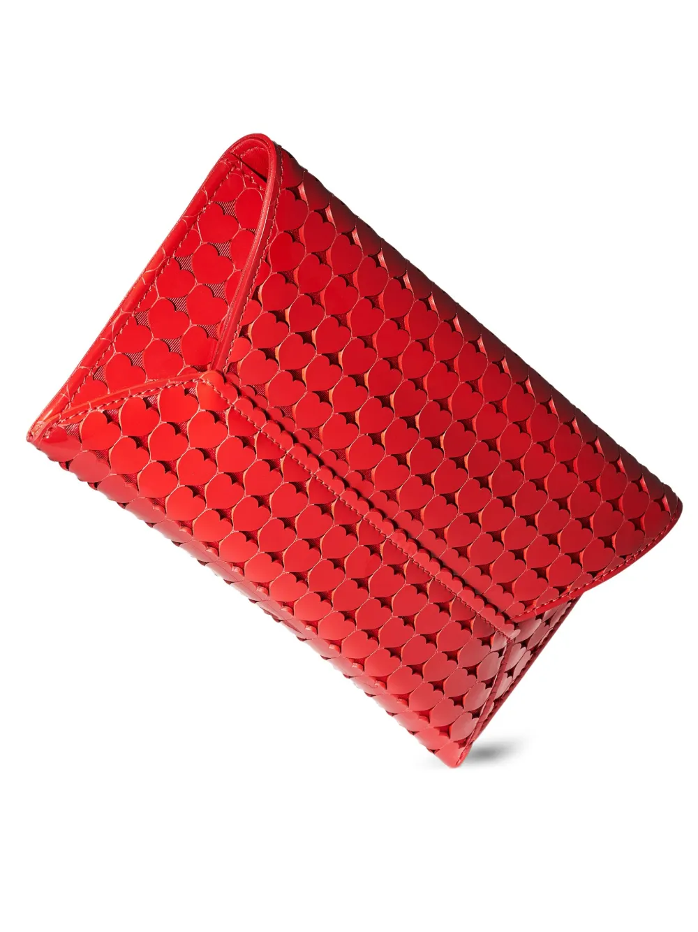 Aquazzura Amourose clutch met hartpatroon Rood