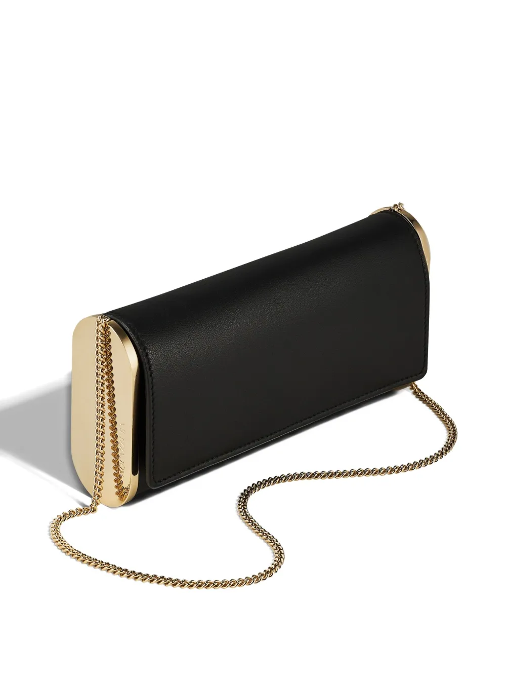 Aquazzura metallic-plaque chain shoulder bag - Zwart