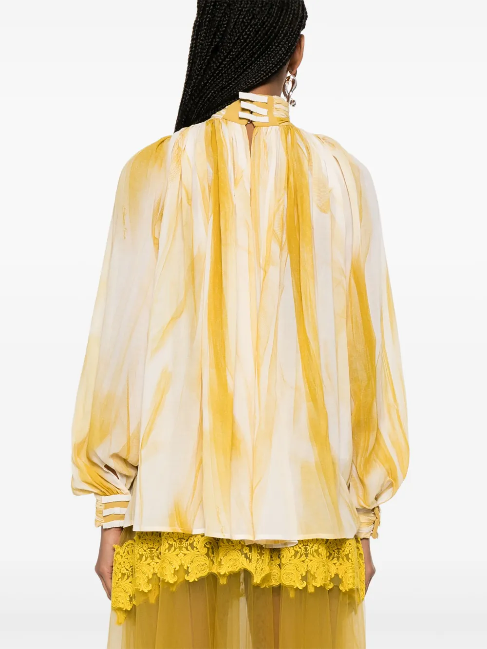 Elisabetta Franchi Shirt met print Geel