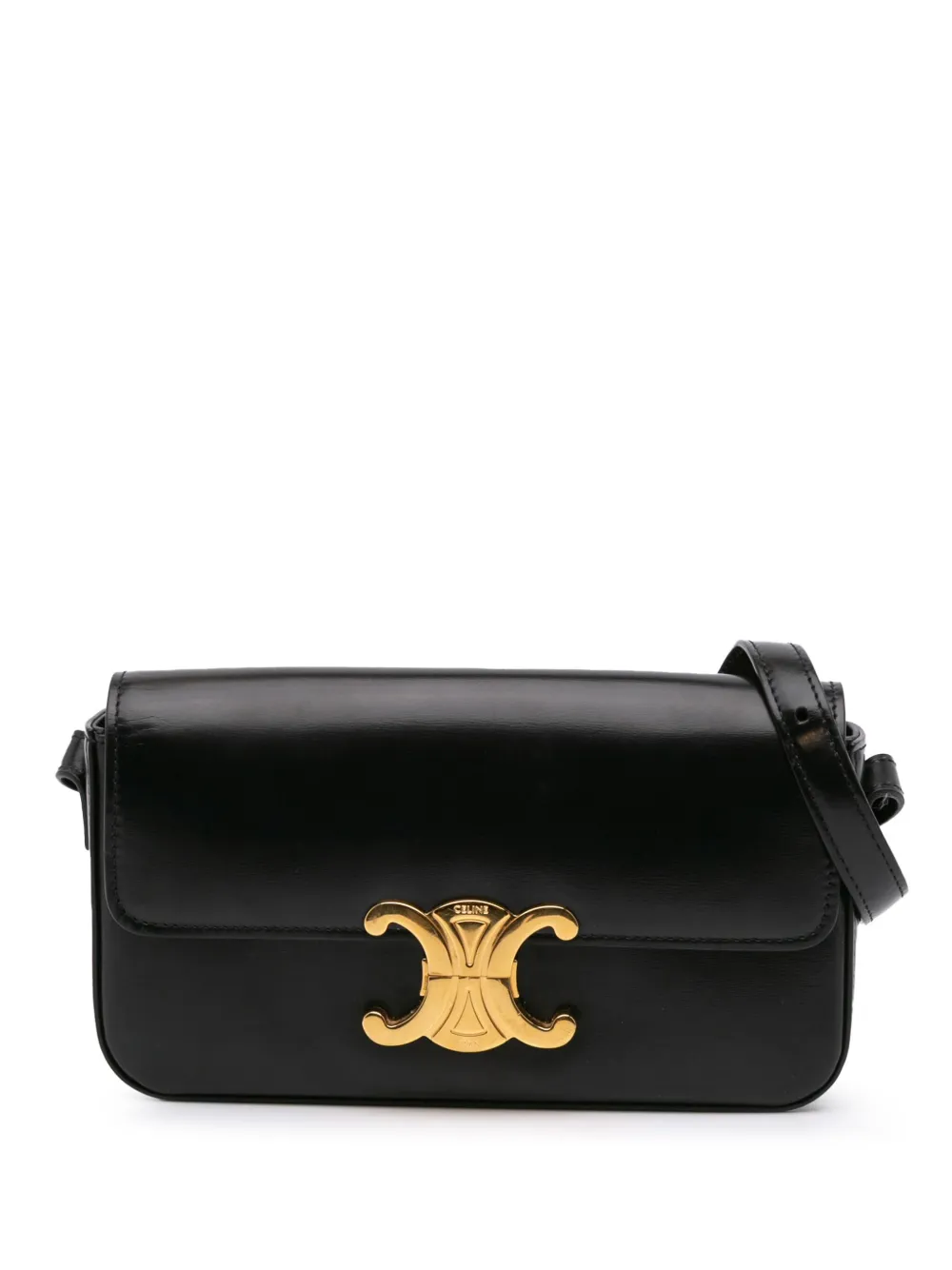 Céline Pre-Owned 2021 トリオンフ レザー クロード ショルダーバッグ - ブラック Céline Pre-Owned 2021 トリオンフ レザー クロード ショルダーバッグ - ブラック
