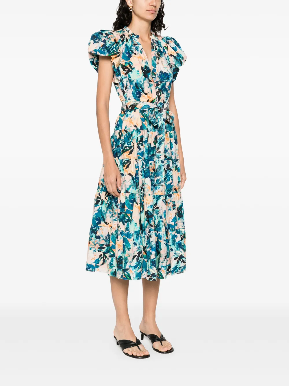 Ulla Johnson Ottilie midi-jurk Blauw