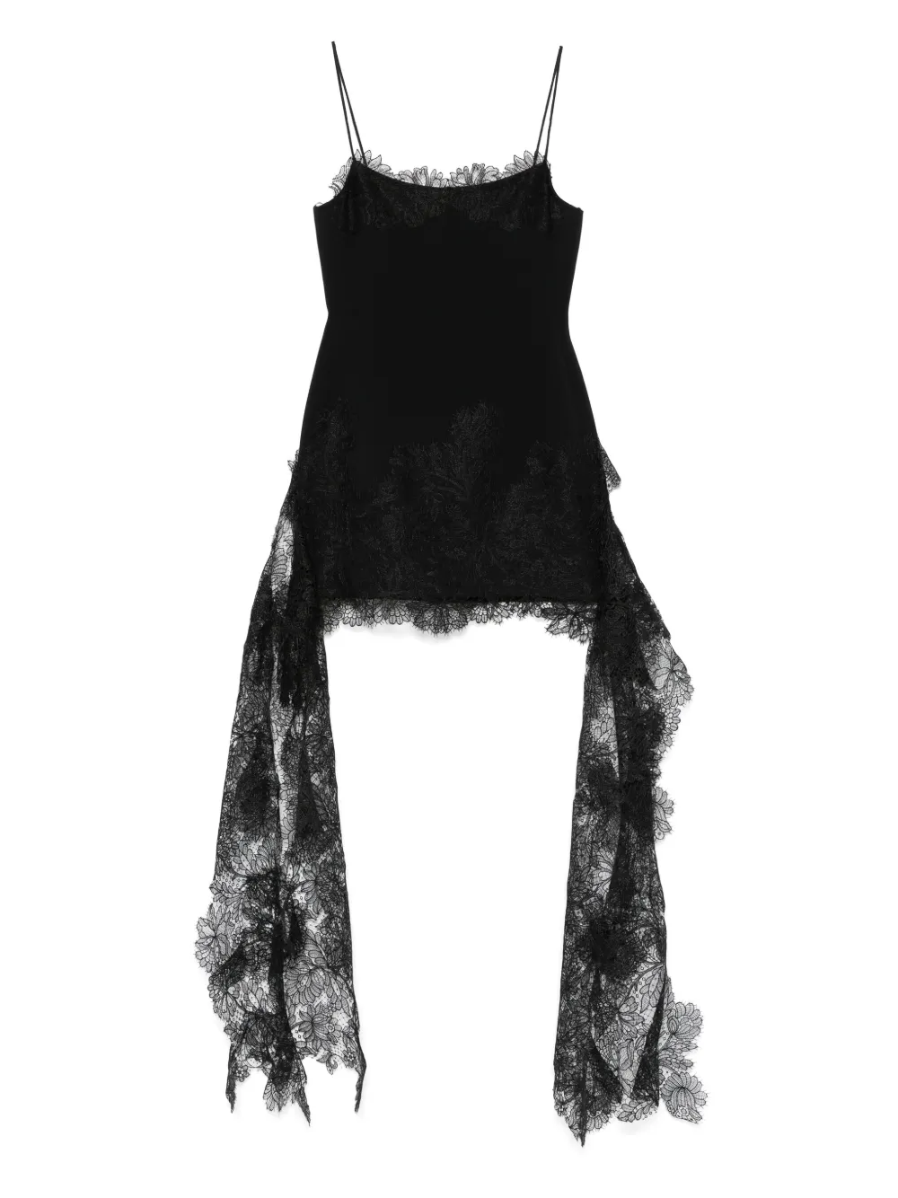 David Koma falda corta con dobladillo de encaje | negro | Image 1