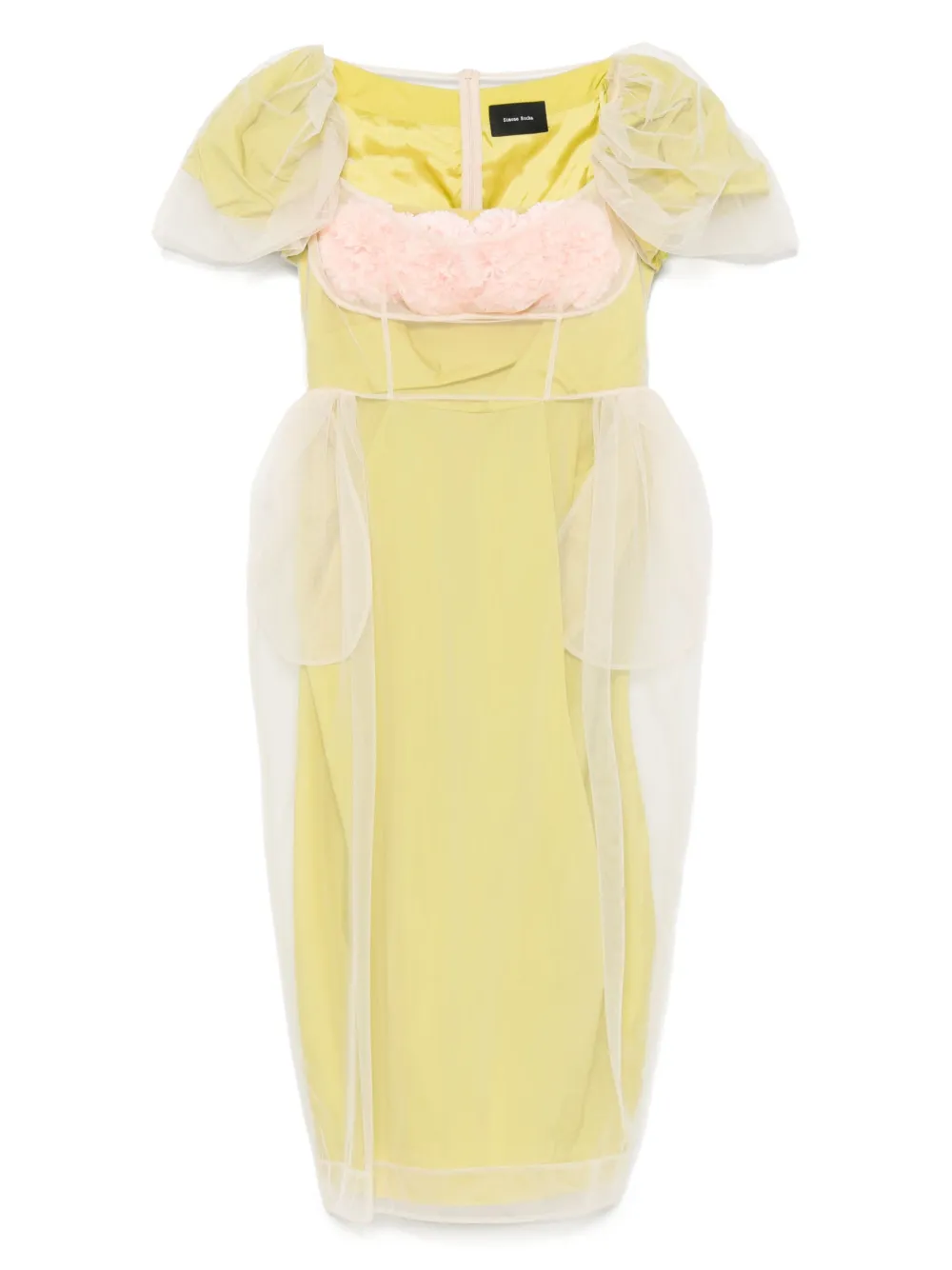 Simone Rocha robe mi-longue à design superposé | vert | Image 1