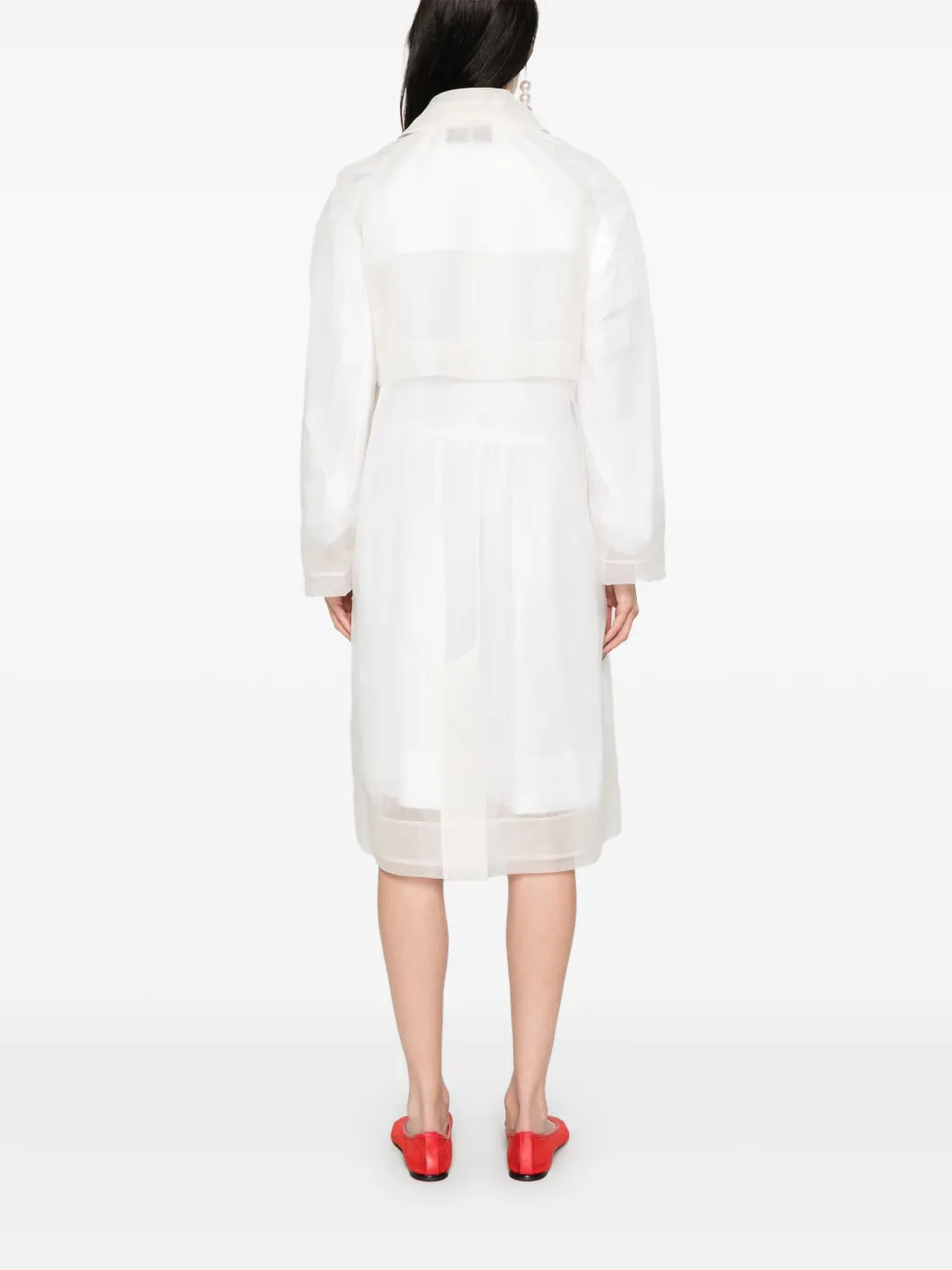 Shop Simone Rocha Stuffed Carnation Coat In Neutrals