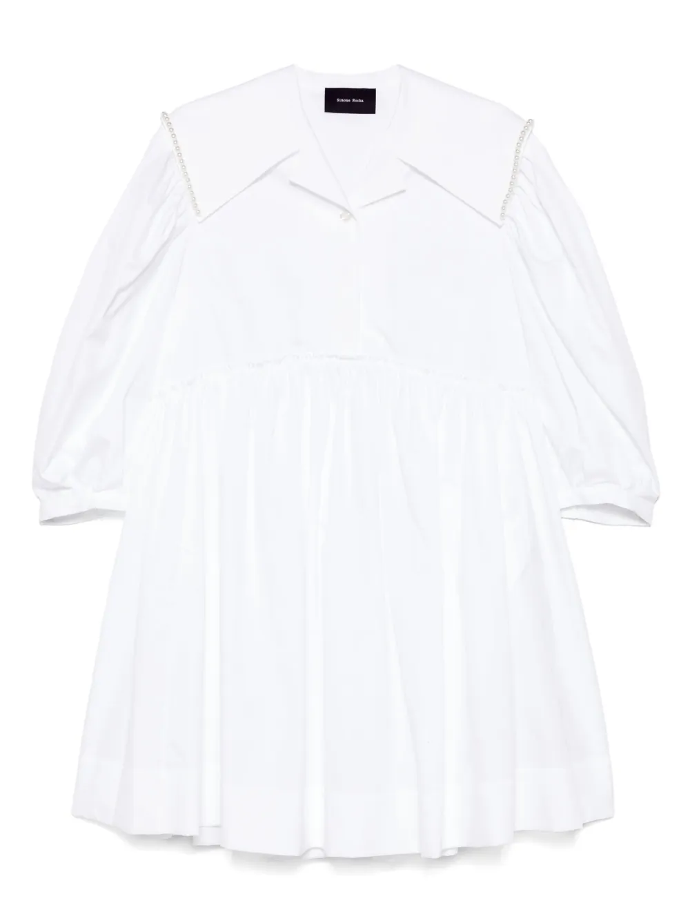 Simone Rocha beaded sailor-collar mini dress | White | Image 1
