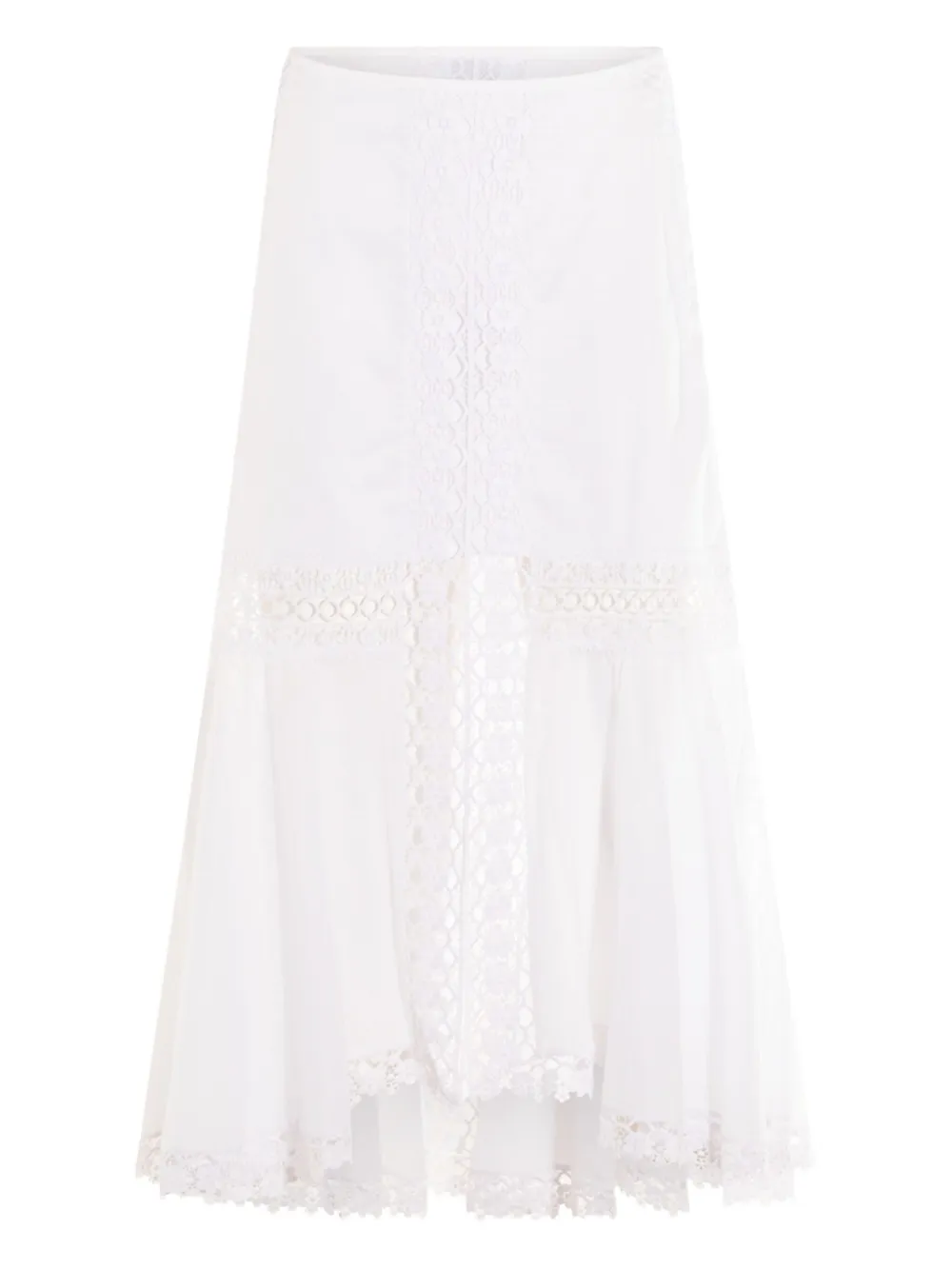 Shop Charo Ruiz Crochet-panelled Skirt