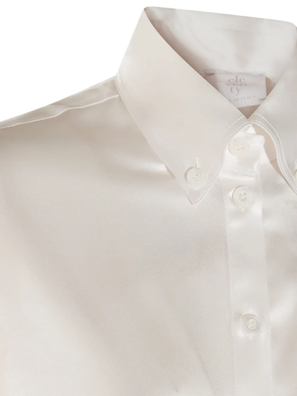 Shop Eleventy Silk Shirt In White