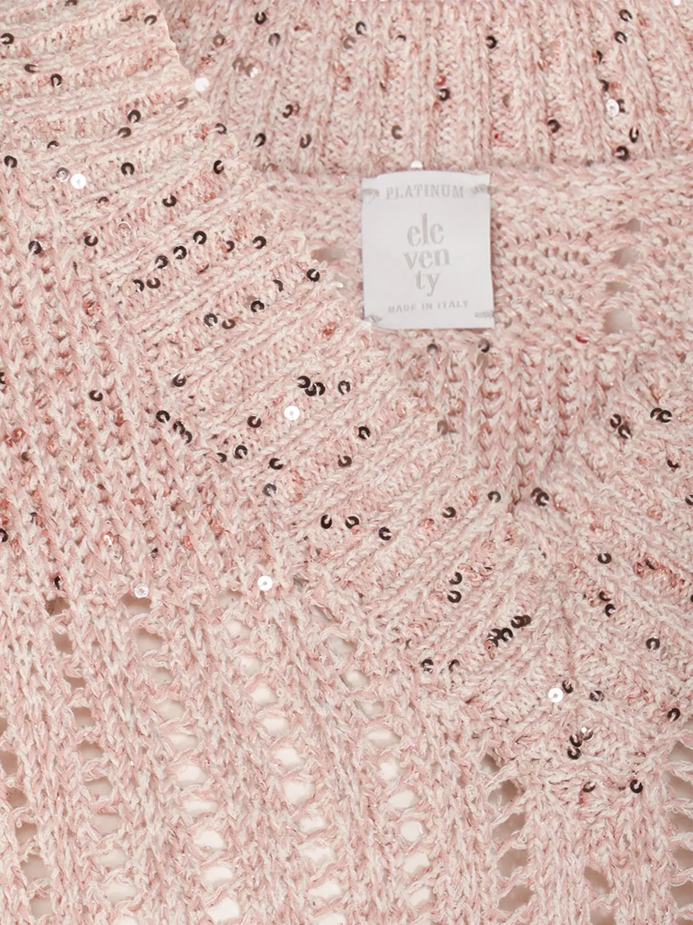 Eleventy Top verfraaid met pailletten Roze